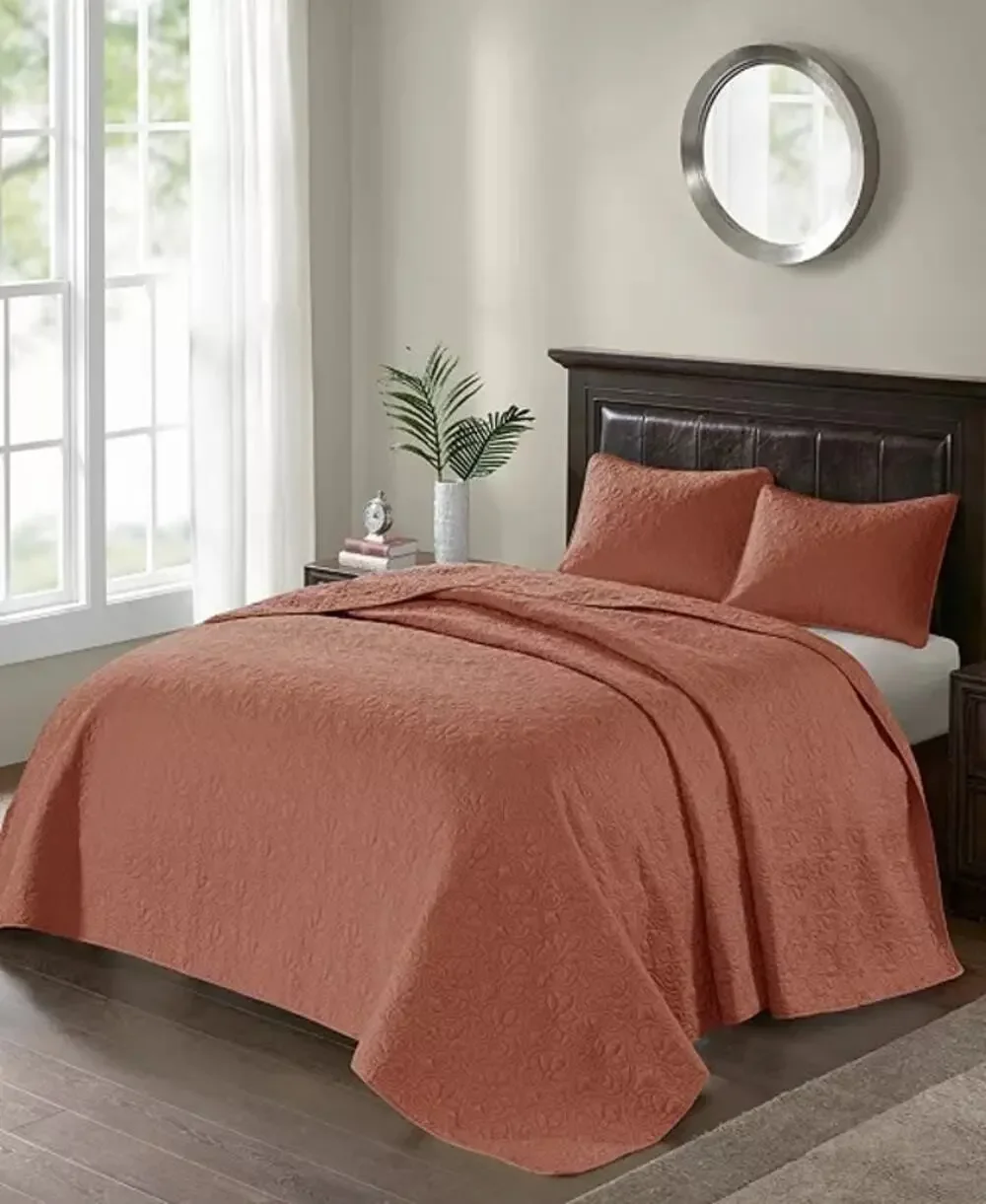 NEW! Madison Park Full/Queen Quilt Set Clay Red